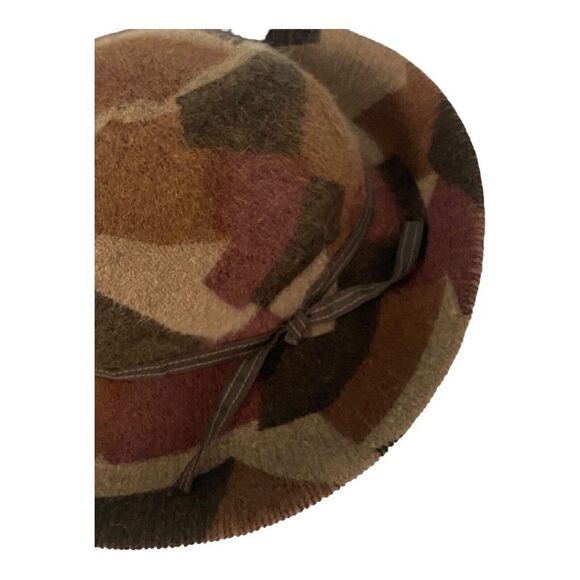 Albertus Swanepoel Brown Camo Pattern Rabbit Hair Blend Fuzzy Floppy Bucket Hat - Picture 5 of 8